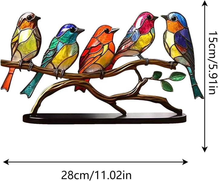 Színes Madarak Ágon Dekoratív Kép - ColorBirds