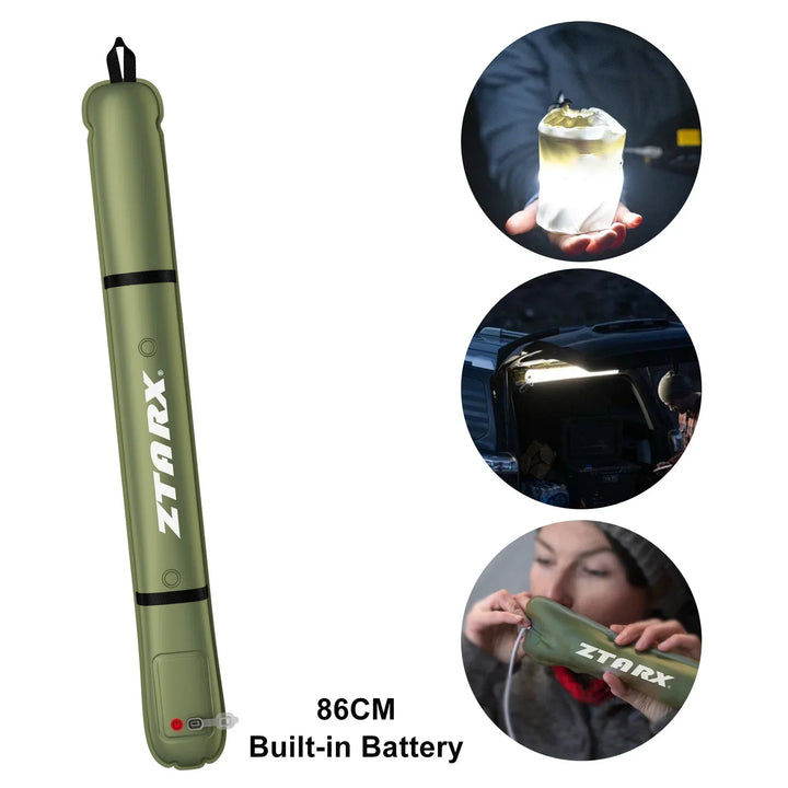 Felfújható Solar LED Csőlámpa - LumiGlow Pro