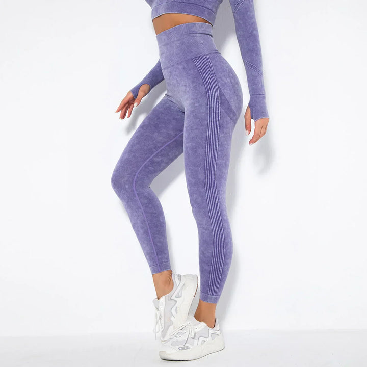 Zökkenőmentes Női Jóga Szett Cropped Top-pal - Nova