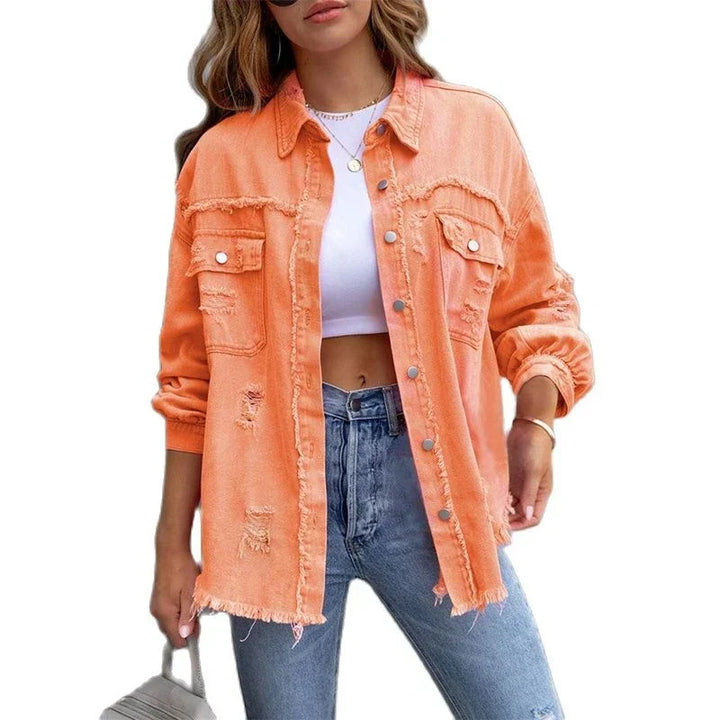 Boho női farmerdzseki Ibizai flair-rel és slim fit szabással tavaszra/nyárra – Yara