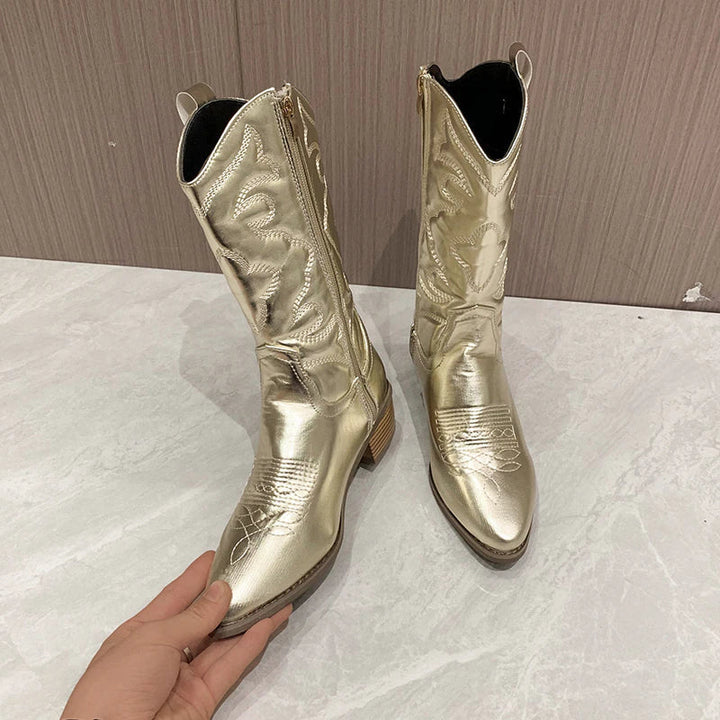 Retro Western Cowboy Csizma - Daisy