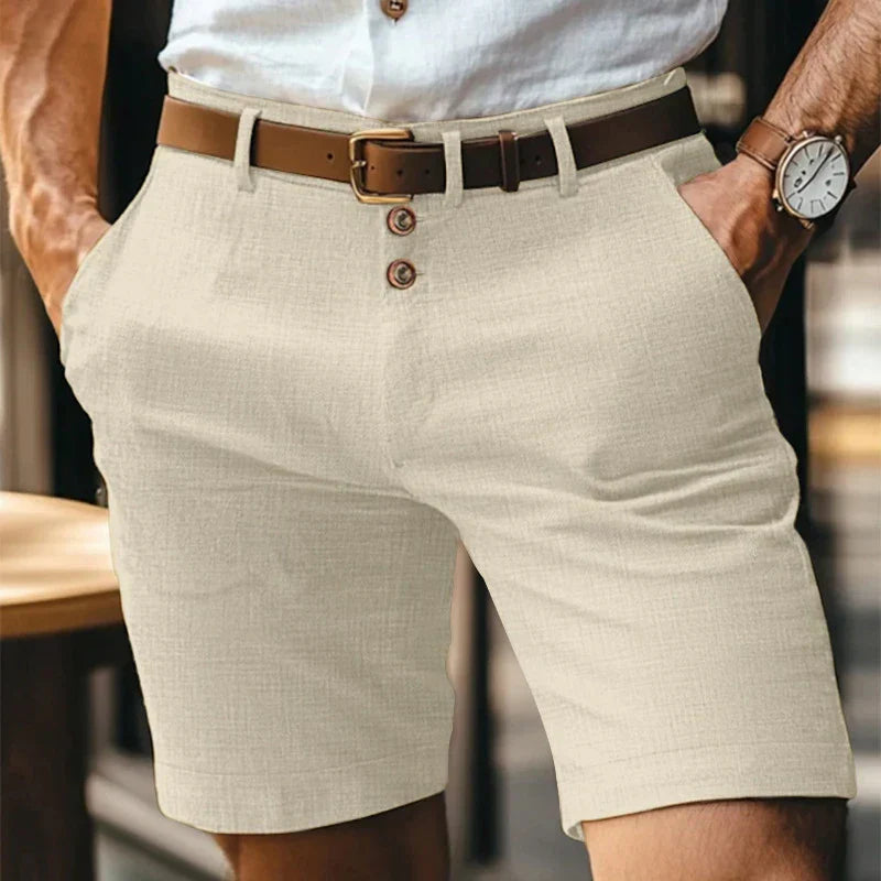Légáteresztő & Vintage Slim-Fit Nyári Rövidnadrág Férfiaknak – Lennart
