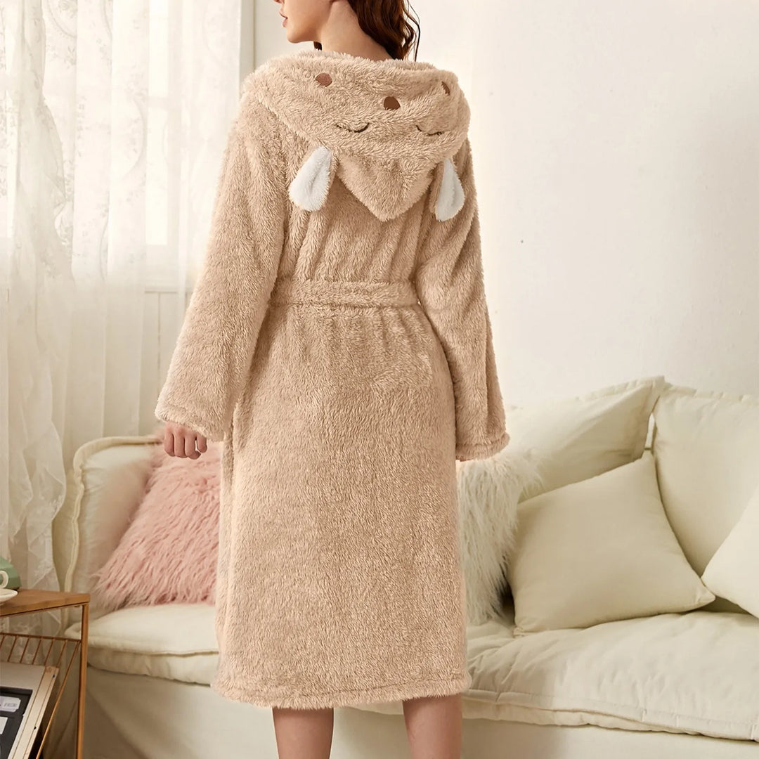 Meleg flanel fürdőköntös kapucnival és nyuszifülekkel – BunnyHug