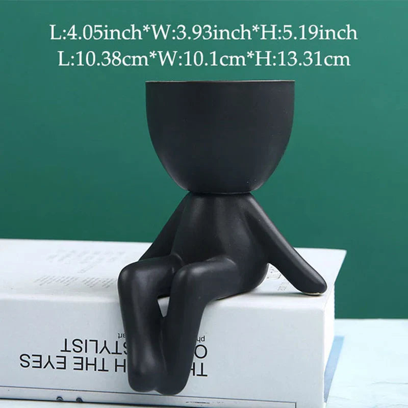 Kézzel készített kerámia zöldnövény cserép lefolyónyílással - TerraCotta