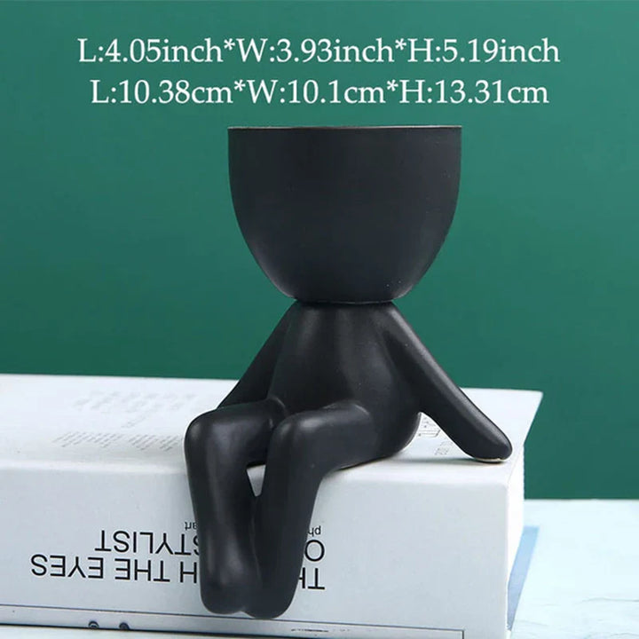 Kézzel készített kerámia zöldnövény cserép lefolyónyílással - TerraCotta