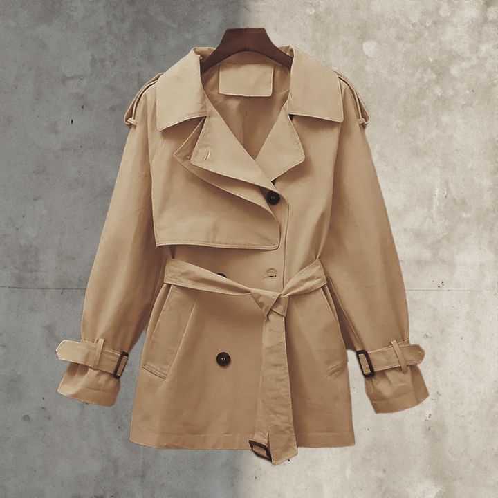 Női trench coat dupla gombolással, övvel – Rosemary