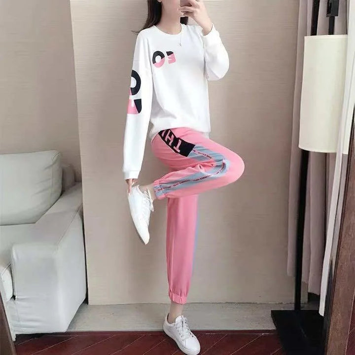 Női edző együttes, kétrészes szett pulóverrel és nadrággal – Leona