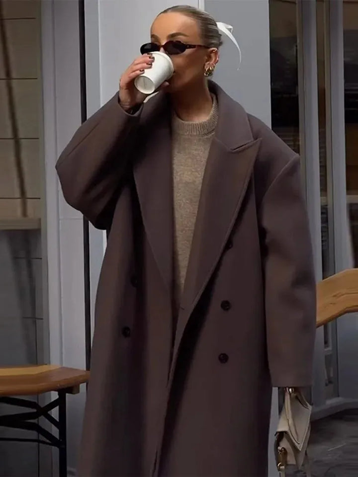 Kényelmes Hosszú Női Kabát - Sophie