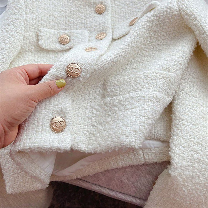 Női tweed zakó kerek nyakkivágással – Celeste
