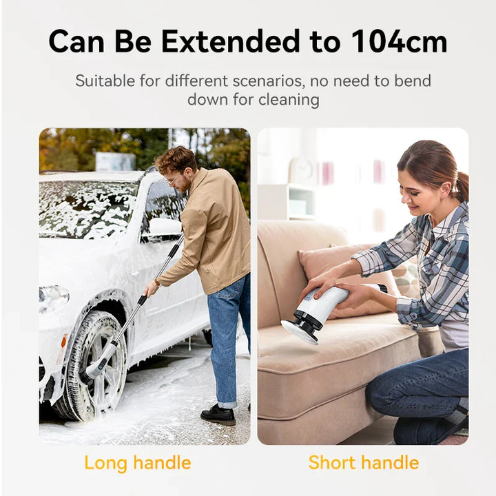 Vezeték nélküli Elektromos Tisztítóecset 7 Tisztítószárral - SpinClean