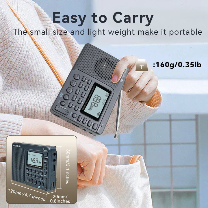 Kompakt Hordozható Rádió - EchoWave