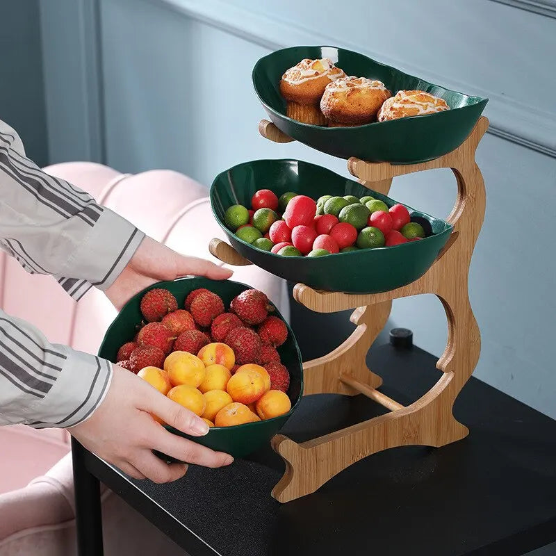 Stílusos Fém Gyümölcsstand 2 vagy 3 Rétegben - StackFruit