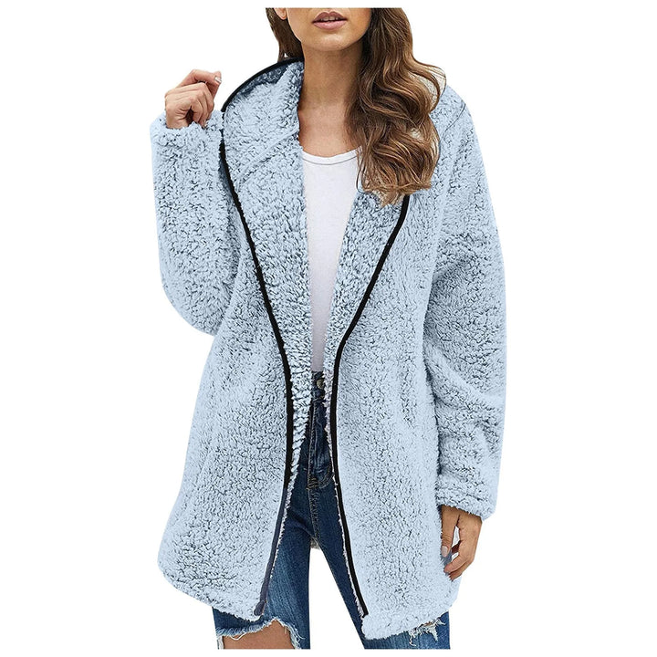 Trendy Lang Fleece Női Kardigán - Luna