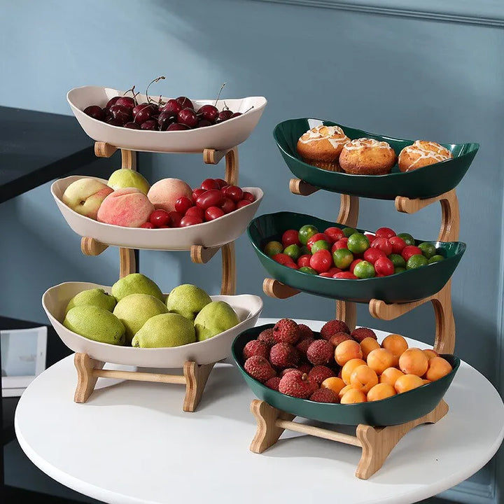 Stílusos Fém Gyümölcsstand 2 vagy 3 Rétegben - StackFruit