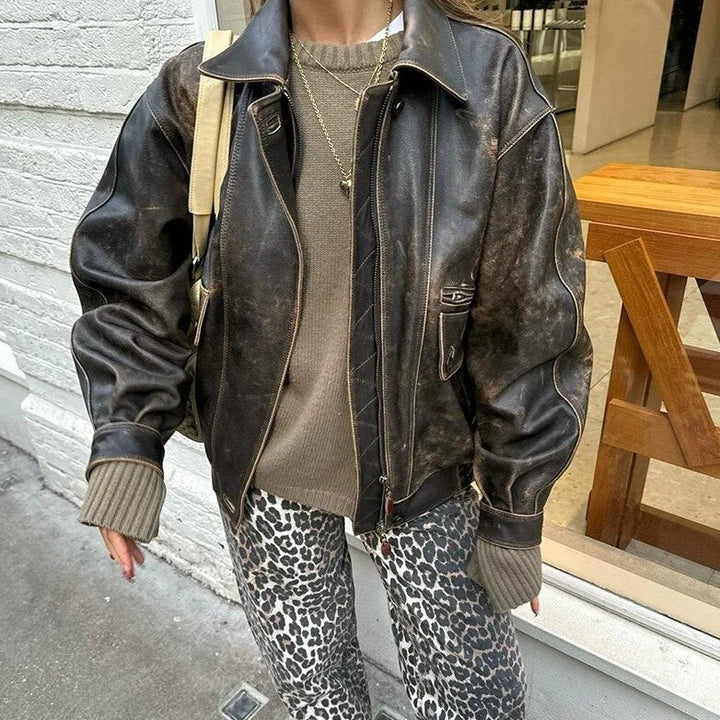Retro-Jeans leopárdmintával - Clara