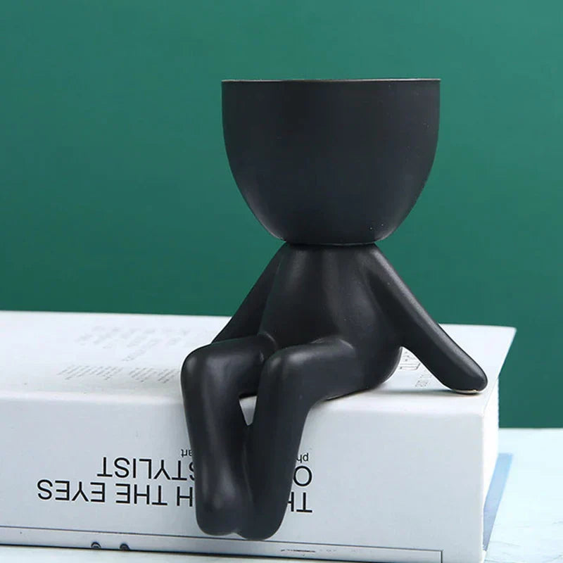 Kézzel készített kerámia zöldnövény cserép lefolyónyílással - TerraCotta