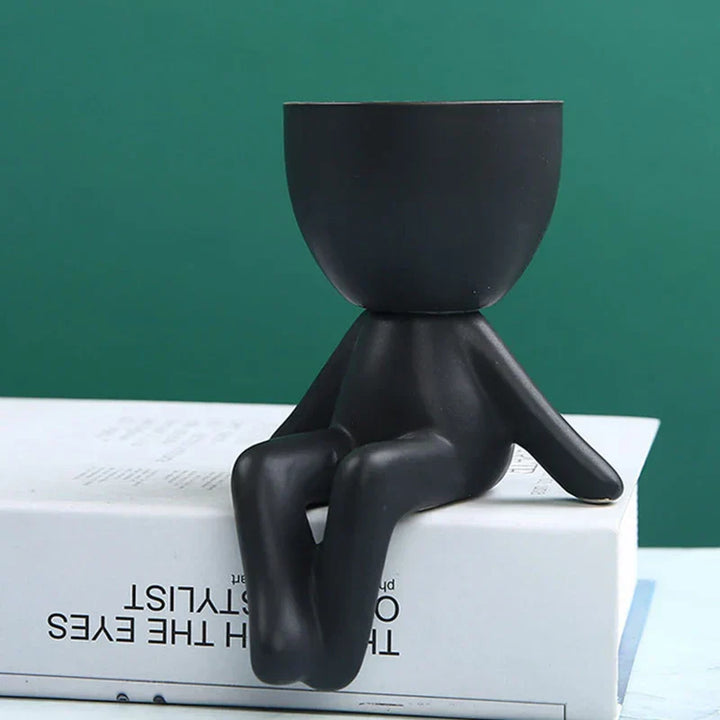 Kézzel készített kerámia zöldnövény cserép lefolyónyílással - TerraCotta