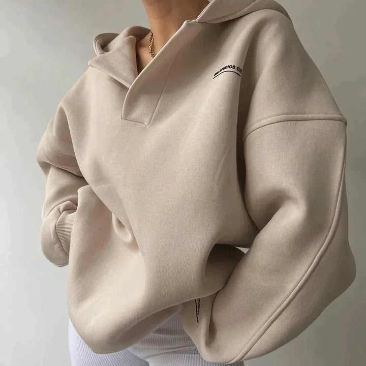 Trendi Oversized Női Kapucnis Pulóver - Luna