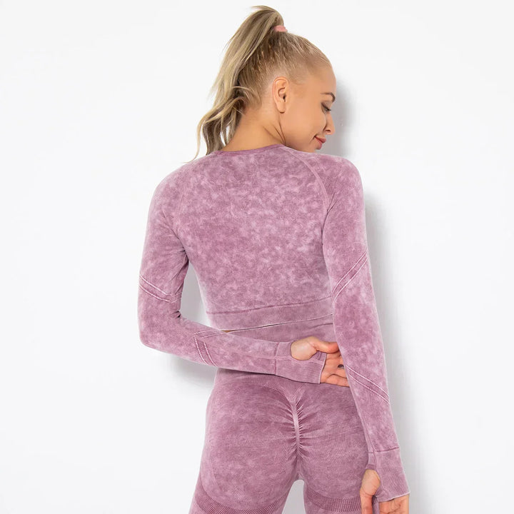 Zökkenőmentes Női Jóga Szett Cropped Top-pal - Nova