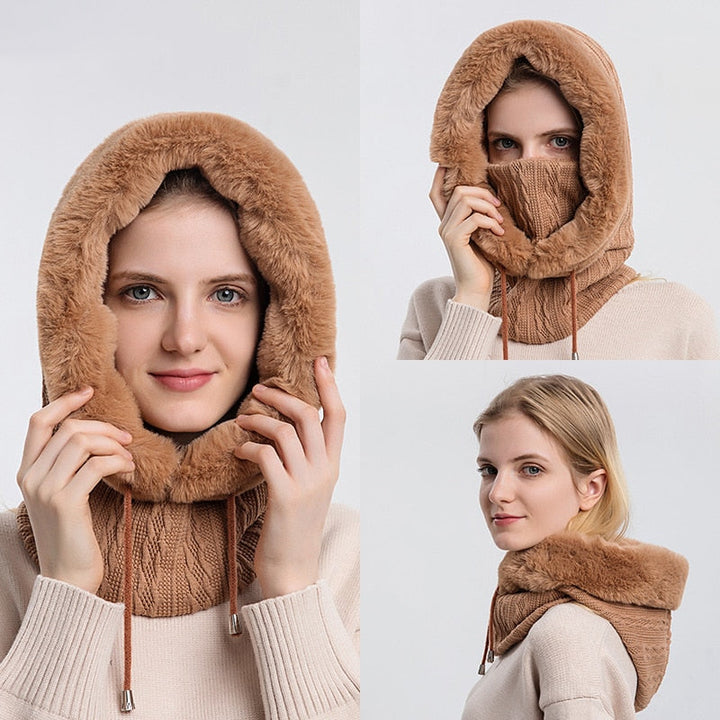 3-in-1 Téli Sál és Sapka Nőknek - Isabella