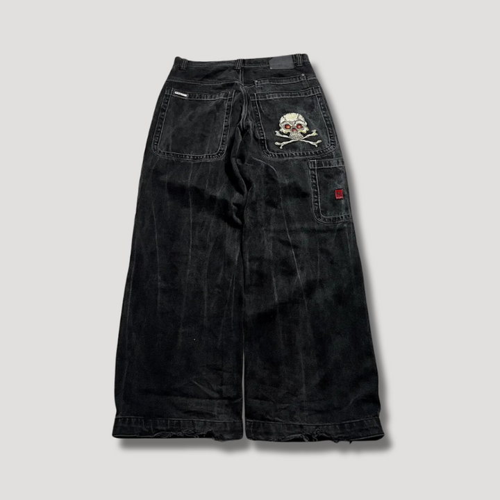 Fekete Baggy Farmernadrág Magas Derékkal – Raven
