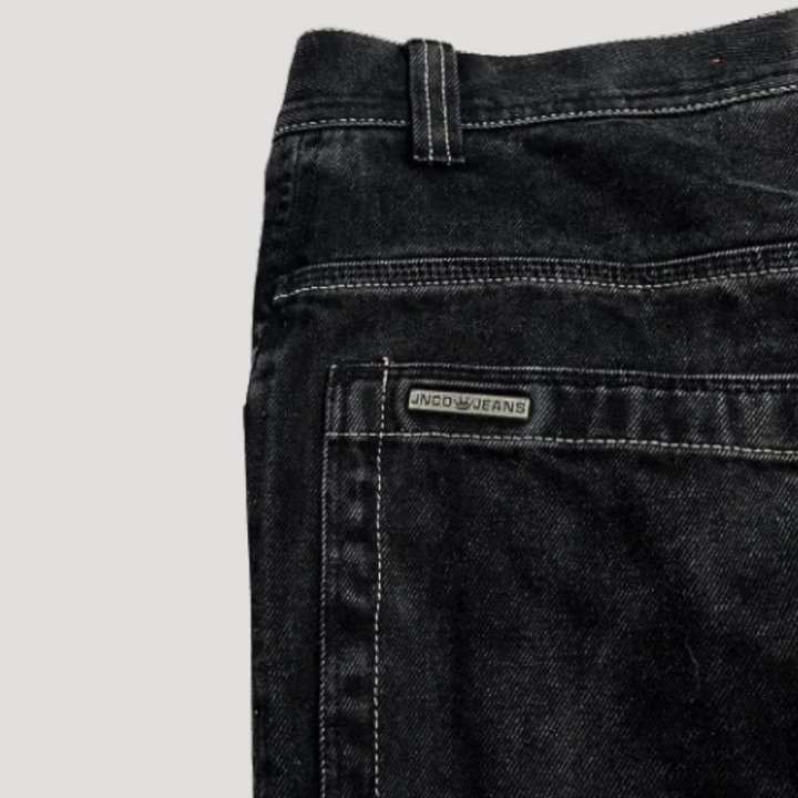 Fekete Baggy Farmernadrág Magas Derékkal – Raven