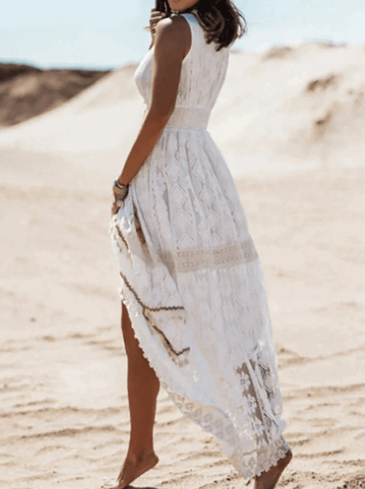 Laza Boho-maxi ruha stílusos részletekkel – Solange