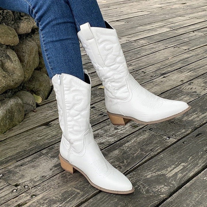 Retro Western Cowboy Csizma - Daisy