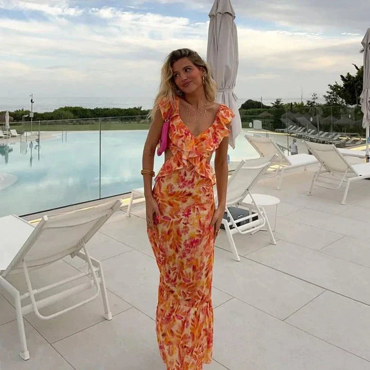 Boho Ruha Mintázattal és Ráncokkal - Samantha