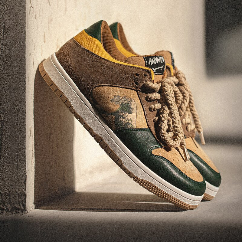 Művészi unisex platform sportcipők hullám mintával – Daiki