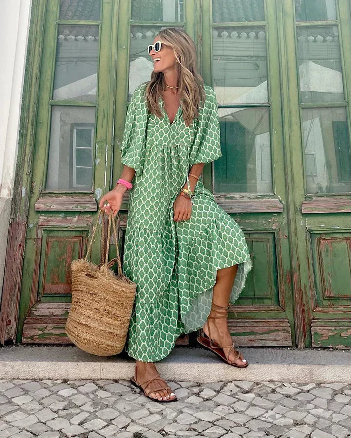 Boho nyári ruha ibizai stílusban, laza szabással – Elira
