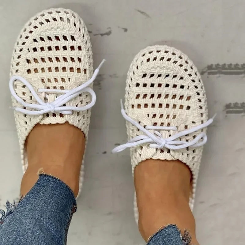 Légáteresztő női kültéri loafer nyitott orral – Linaya