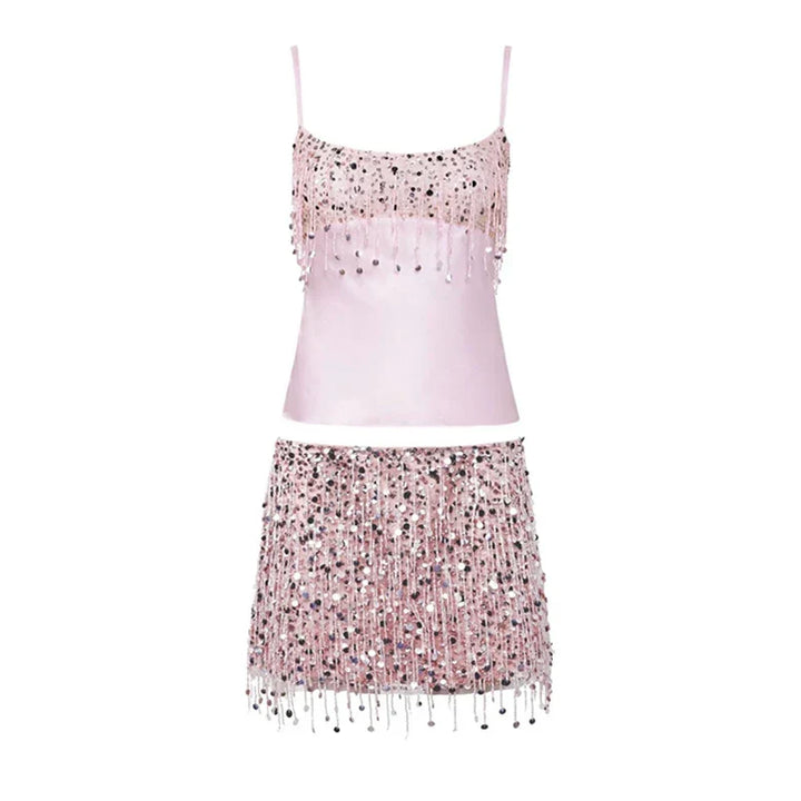 Pailletten-fonott Bikini Szett – Riviera
