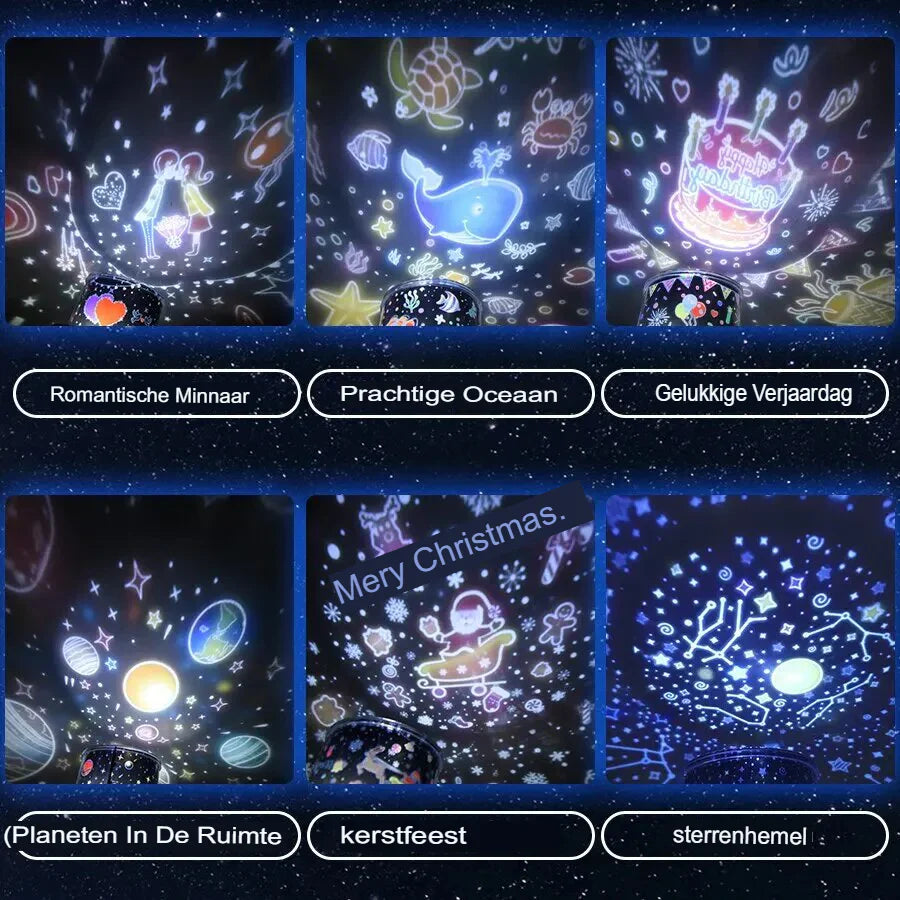 Egyedi Mintás Éjjeli Lámpa Gyermekeknek - StarryDream