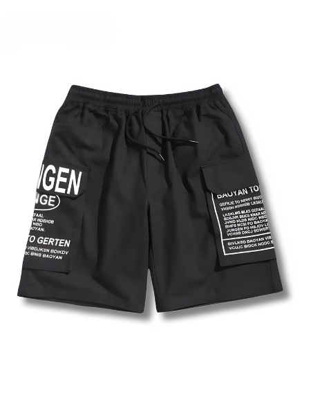 Nyári rövidnadrág férfiaknak, levélmintás utcai stílus - Milan