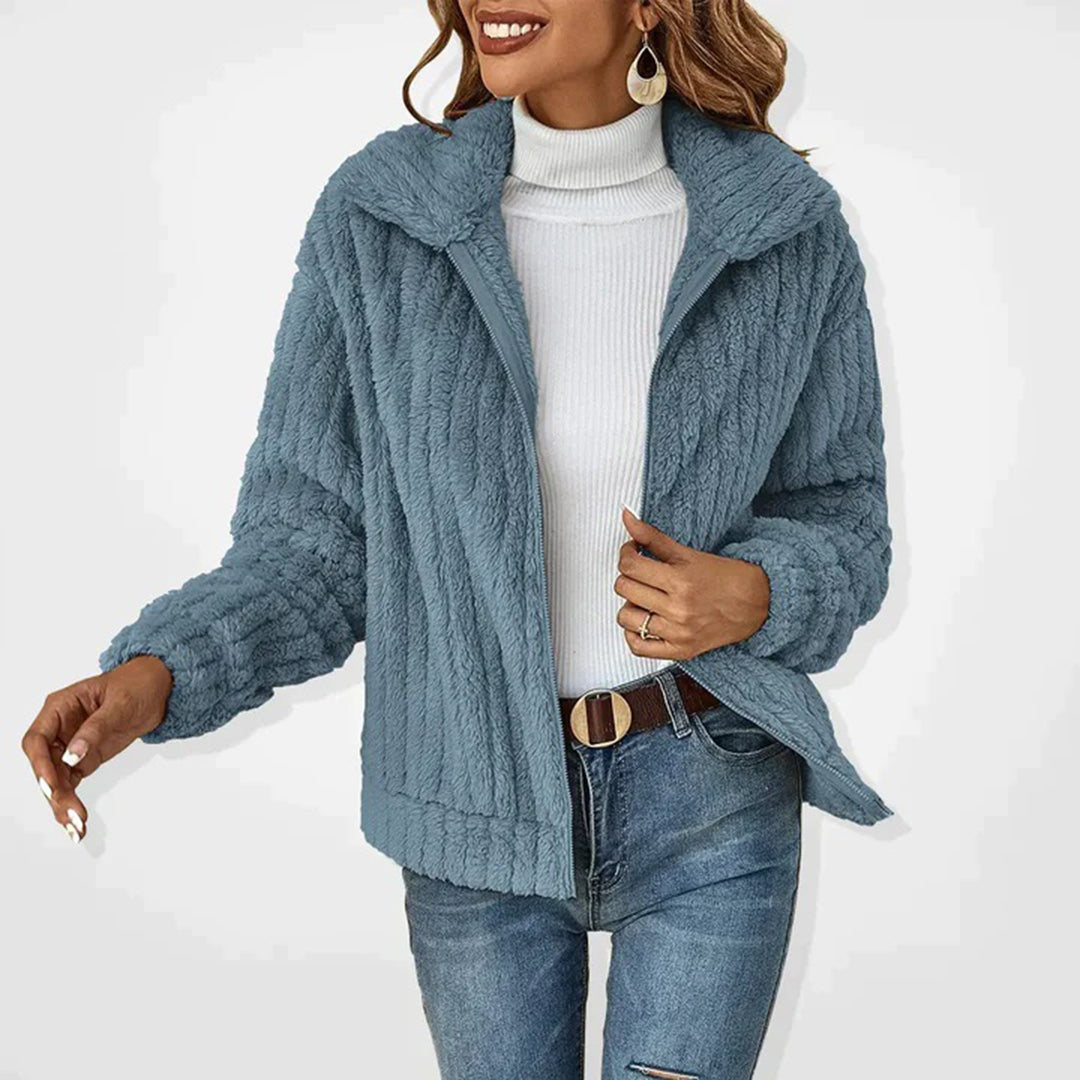 Kényelmes Fleece Női Kardigán - Charlotte