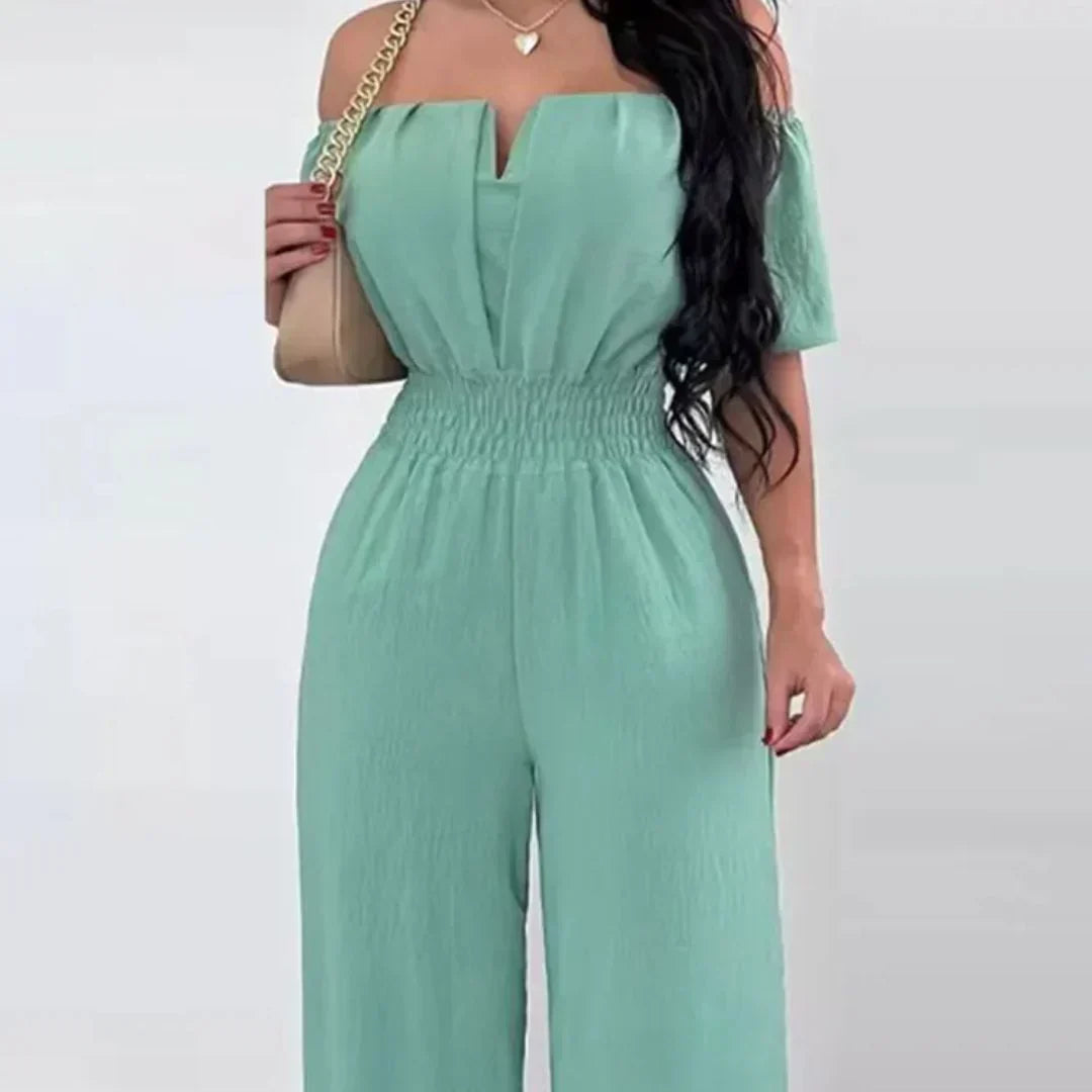 Off-Shoulder Jumpsuit rövid ujjakkal – Lina