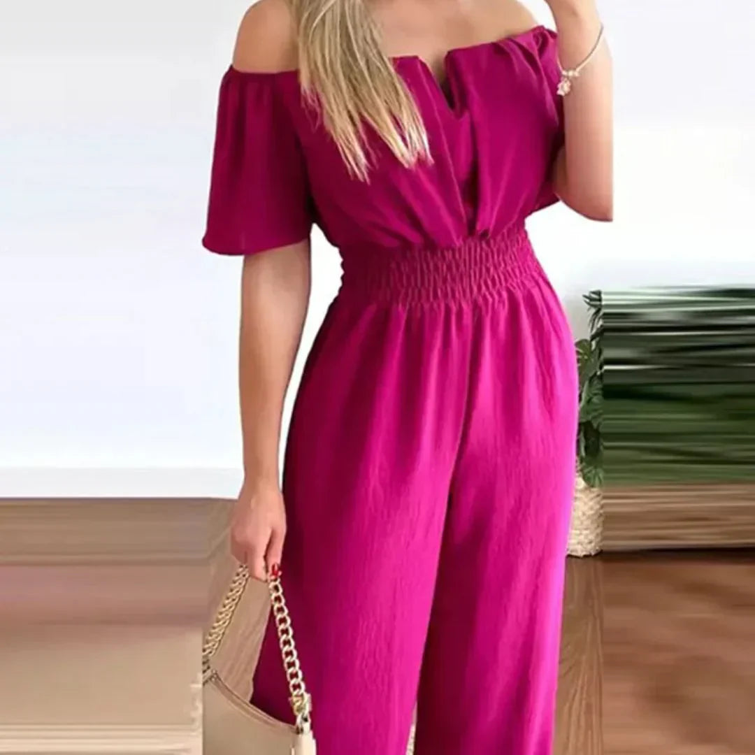 Off-Shoulder Jumpsuit rövid ujjakkal – Lina
