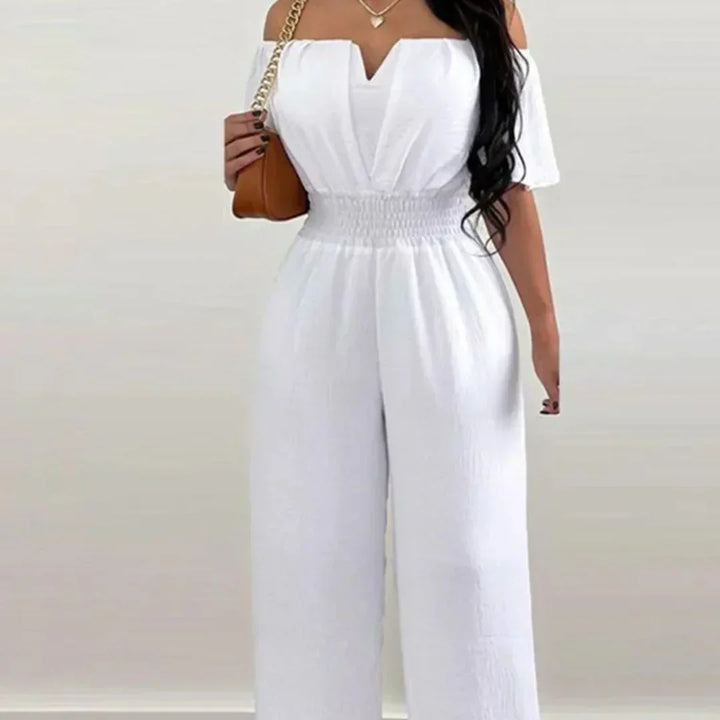 Off-Shoulder Jumpsuit rövid ujjakkal – Lina