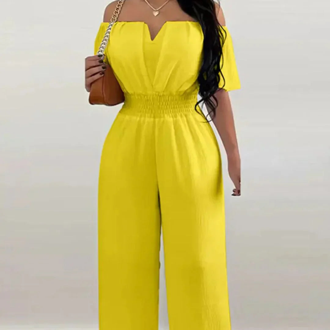 Off-Shoulder Jumpsuit rövid ujjakkal – Lina