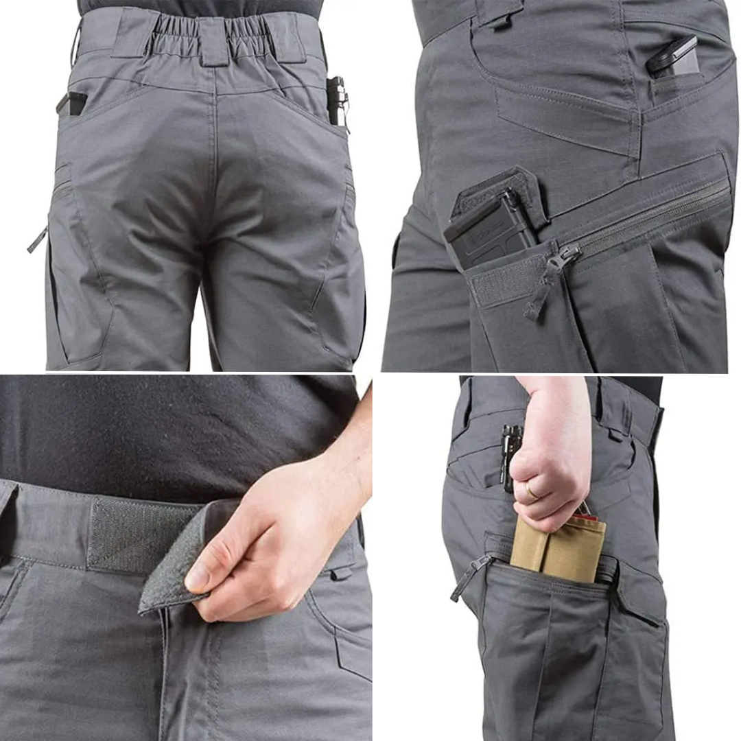 Férfi kültéri rövidnadrág 6 cipzáros zsebbel - FlexTrek Cargo Shorts