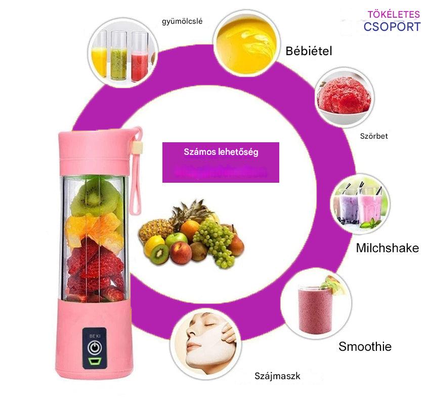 Hordozható Smoothie Készítő Italfunkcióval - FreshBlend To-Go