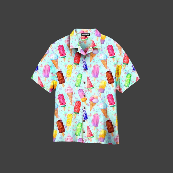 Nyári Férfi Ing Jégkrém Mintával – Luca