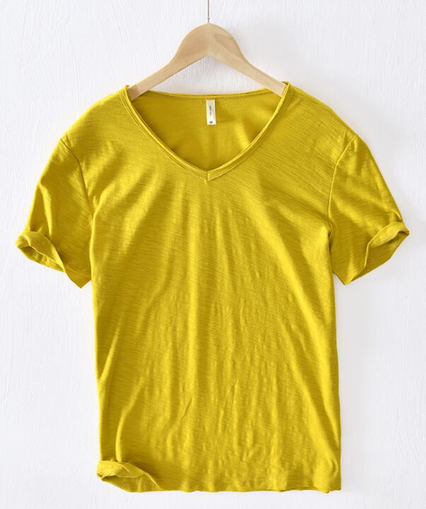 Könnyű vászon V-kivágású póló férfiaknak – Lélegző & nyári – Thilo