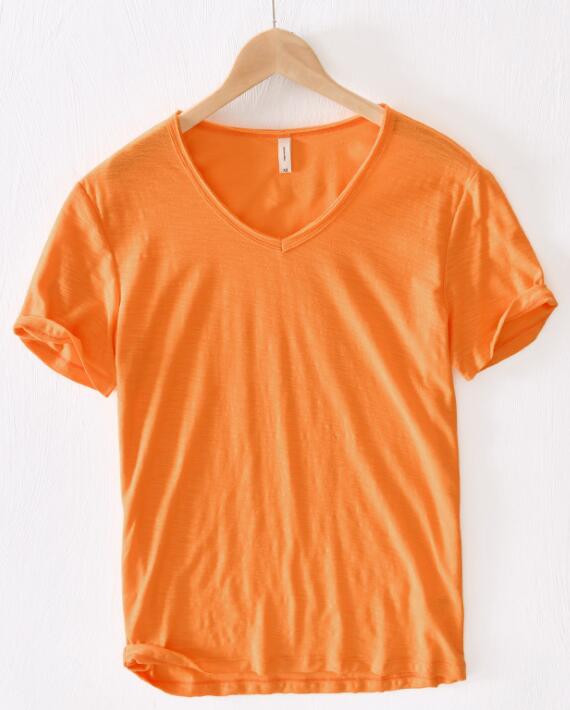 Könnyű vászon V-kivágású póló férfiaknak – Lélegző & nyári – Thilo