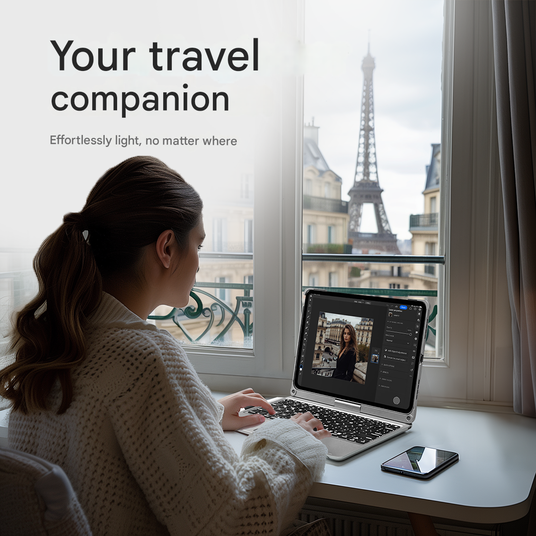 Vezeték nélküli 360°-ban forgatható billentyűzet - KeySpin borító