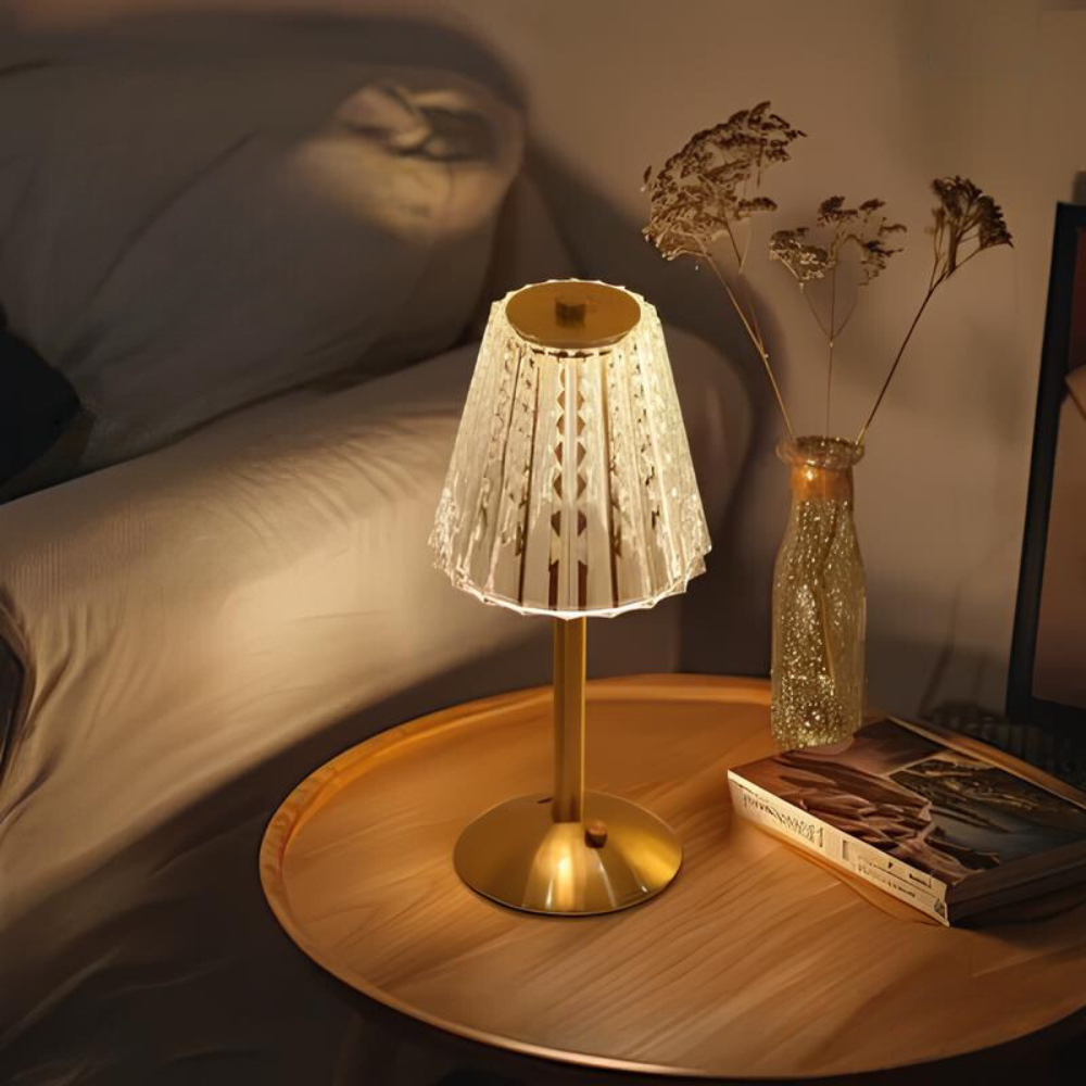 Arany Kristály Asztali Lámpa - Aurora Luxe