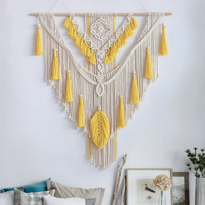 Skandináv Boho Makramé Fali Dekoráció - Liora
