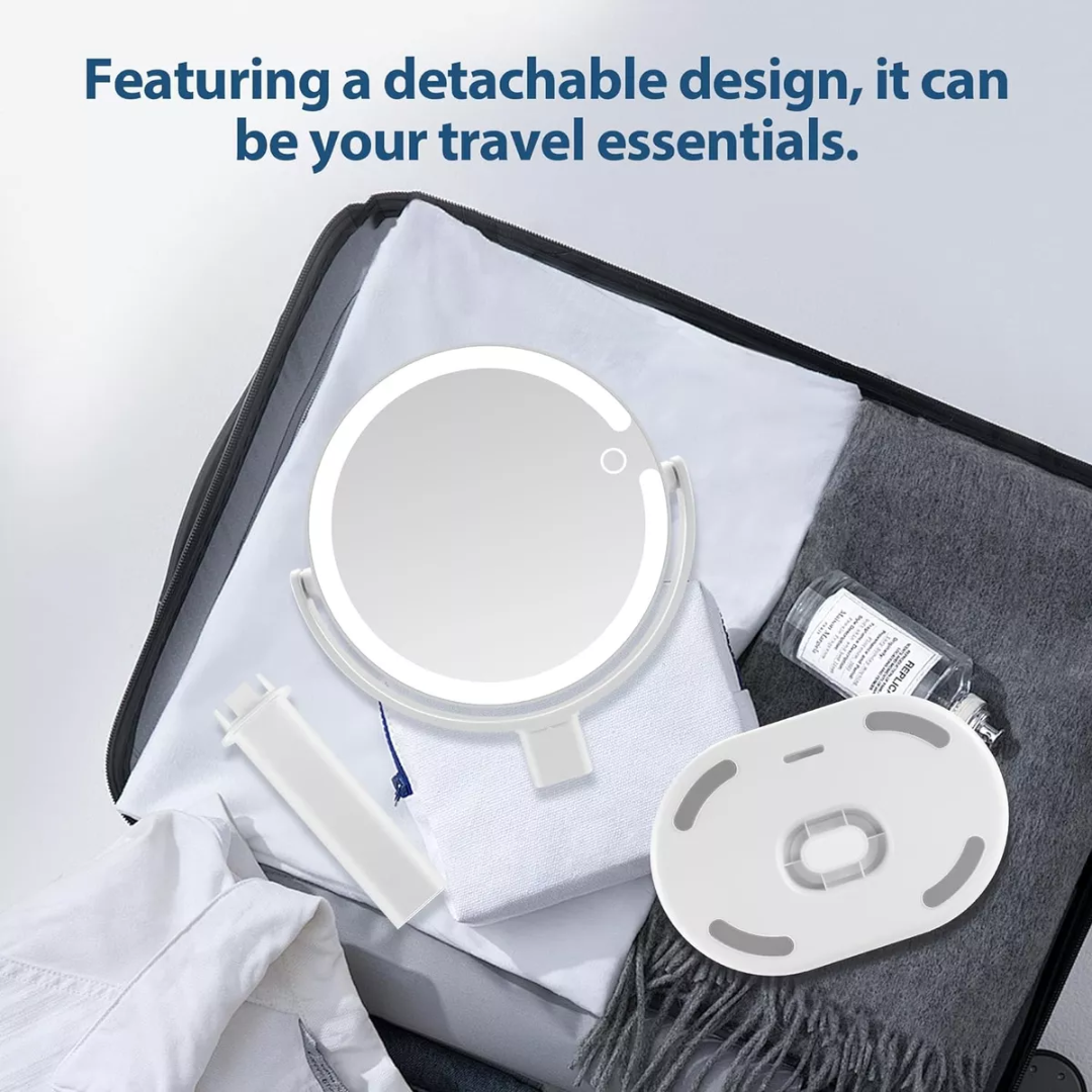 Megvilágított sminktükör - 20X zoom & állítható fényerő