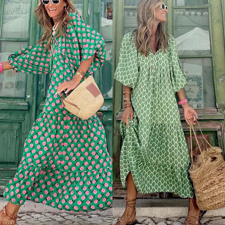 Boho nyári ruha ibizai stílusban, laza szabással – Elira